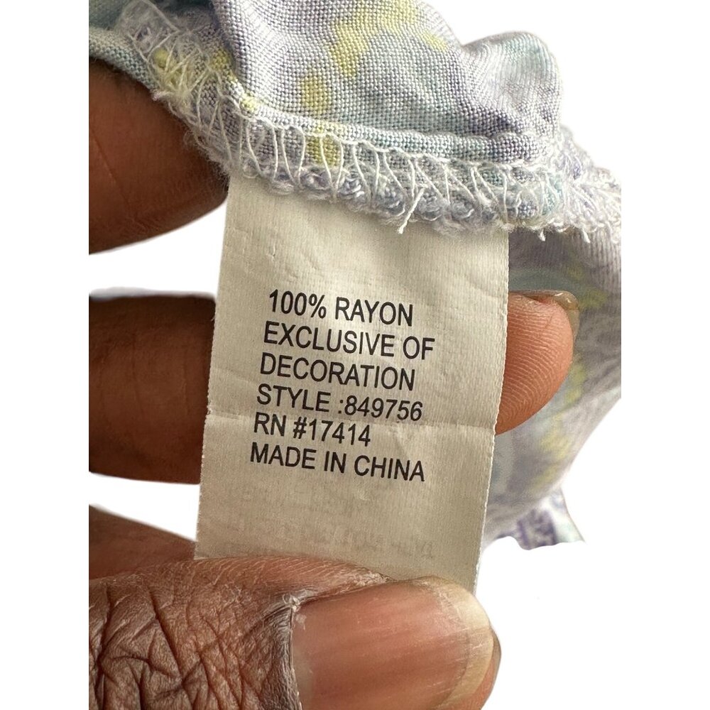 Miss Elaine Relax Paisley V-Neck Nightgown Housed… - image 4